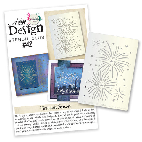 New Design Stencil Club Back Issue -42- Fireworks