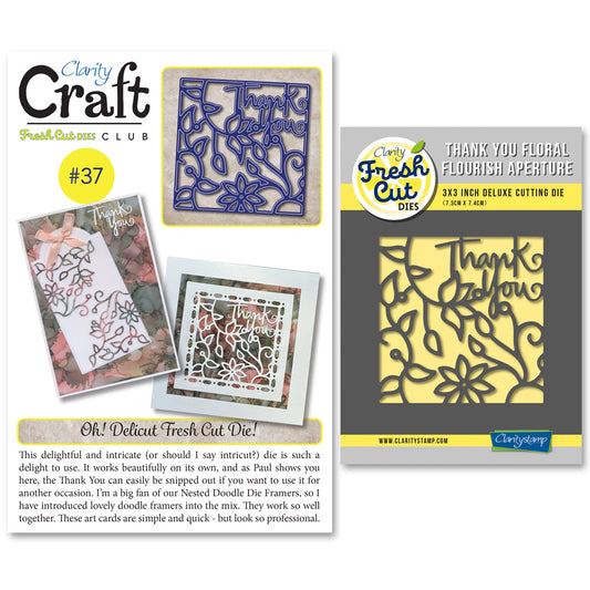 New Design Dies Back Issue - 37 - Thank You Floral Flourish