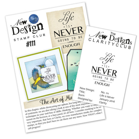 New Design Stamp Club Back Issue - 111 - Life is never