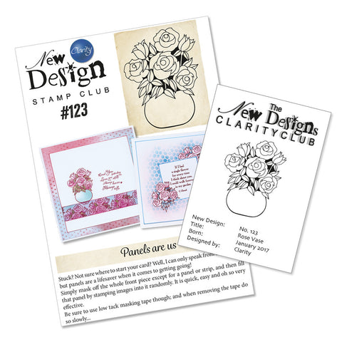 New Design Stamp Club Back Issue - 123 - Rose Vase
