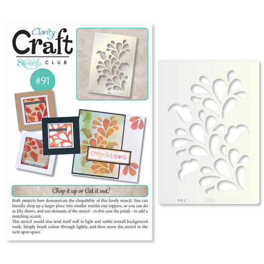 New Design Stencil Club Back Issue - 91 - Floral Decoration