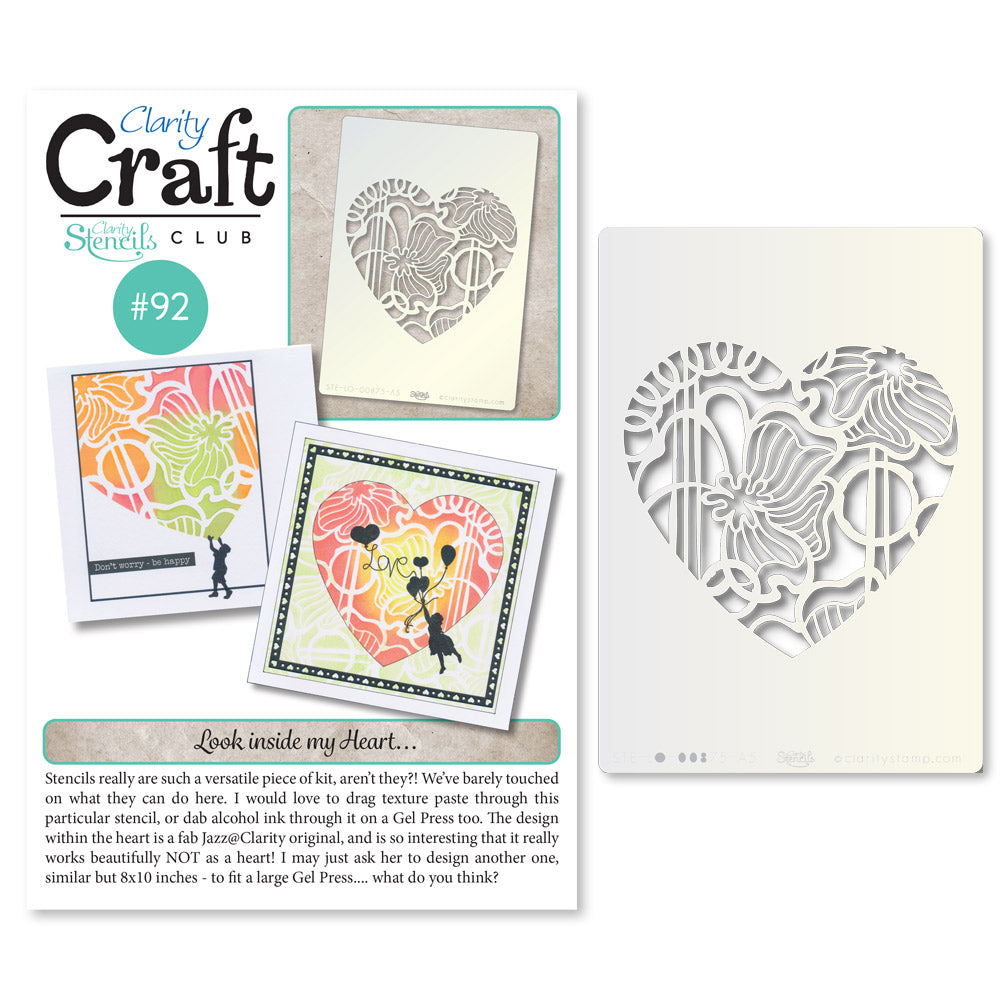 New Design Stencil Club Back Issue - 92 - Grungy Heart