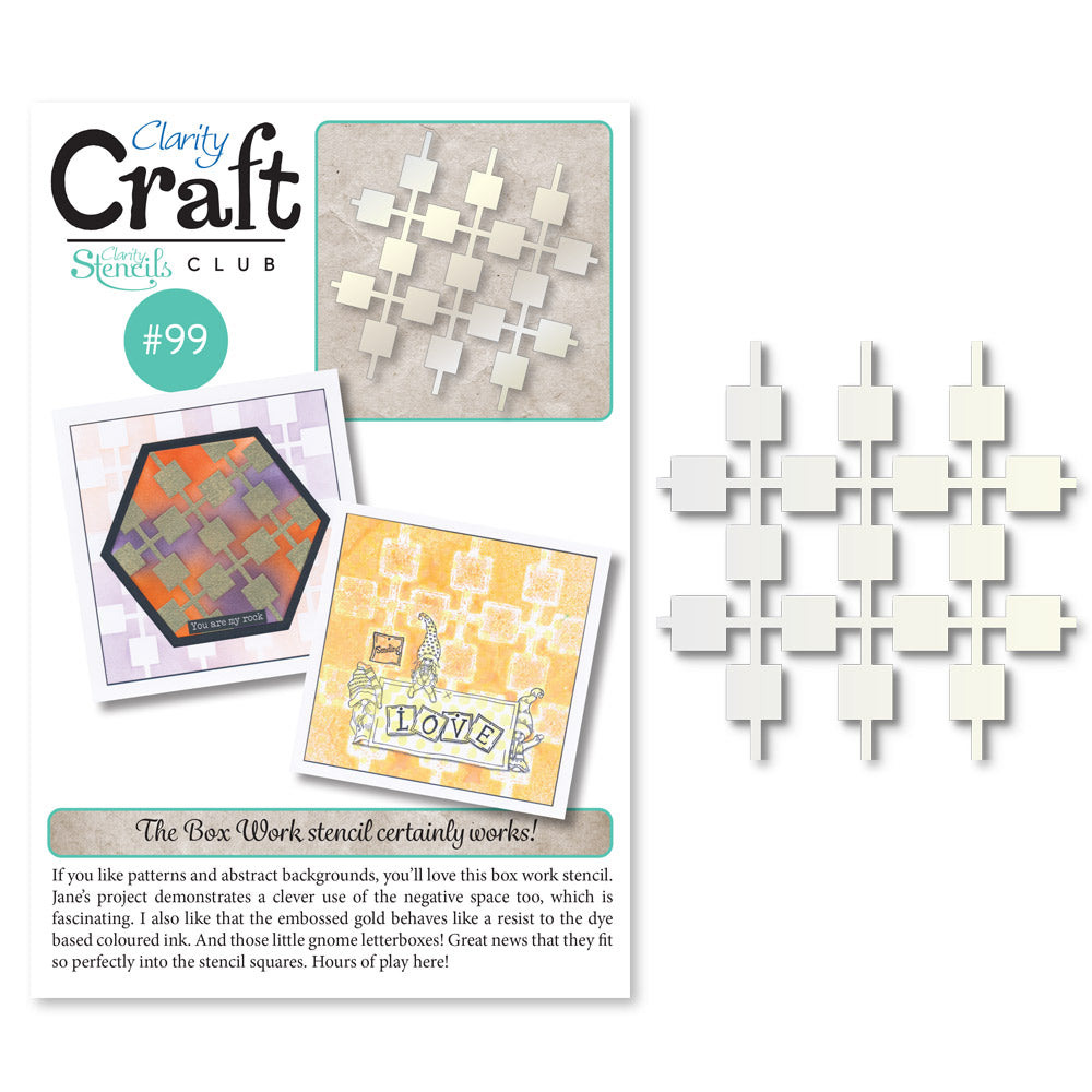 New Design Stencil Club Back Issue - 99 - Boxwork – Clarity Crafts