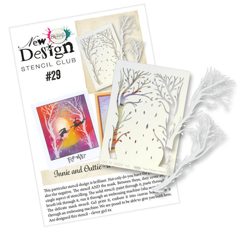 New Design Stencil Club Back Issue -29- Autumn Leaves
