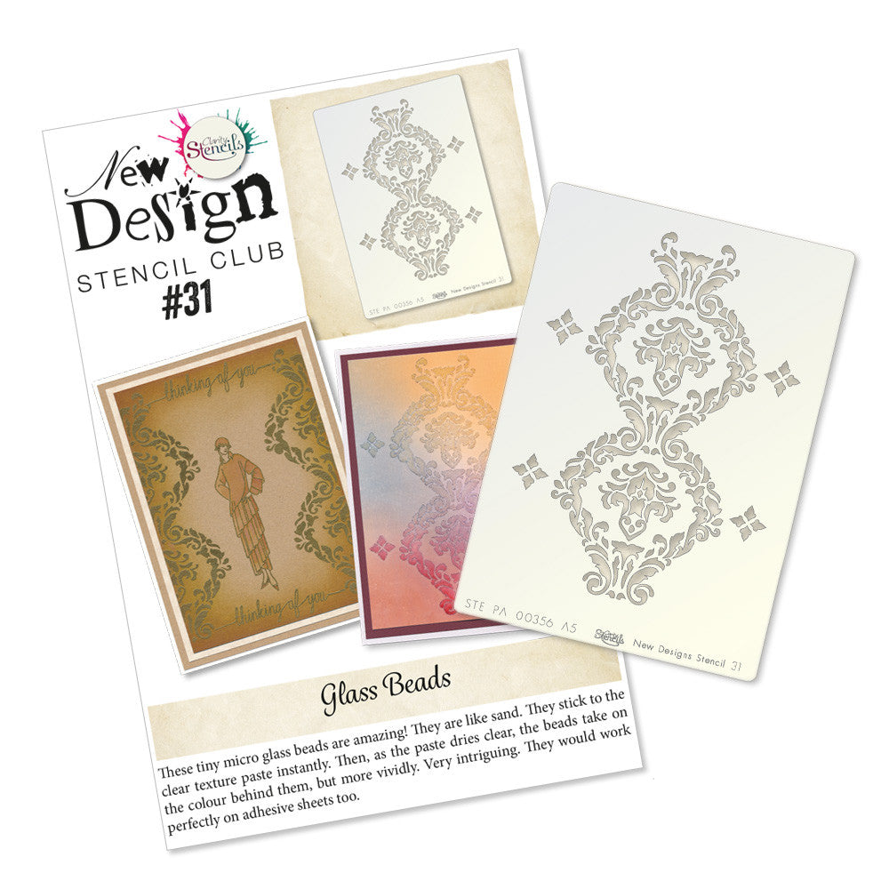 New Design Stencil Club Back Issue - 31 - Damask Pattern