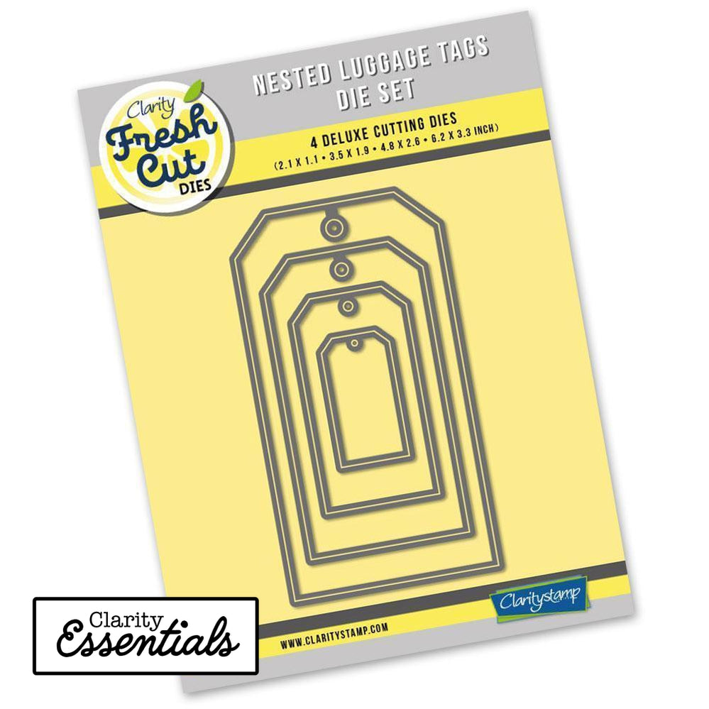 Nested Luggage Tags Die Set Clarity Fresh Cut Dies