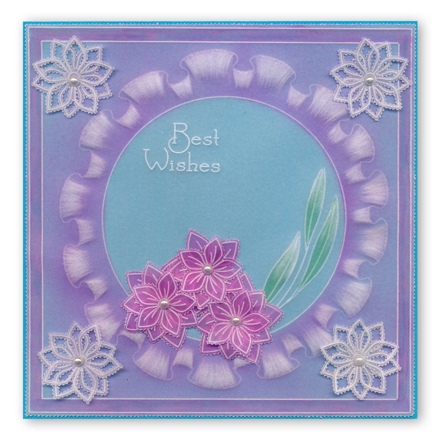 Nested Circles & Frilly Frames A4 Square Groovi Plate