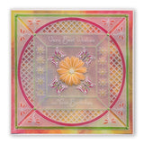 Nested Circles & Frilly Frames A4 Square Groovi Plate