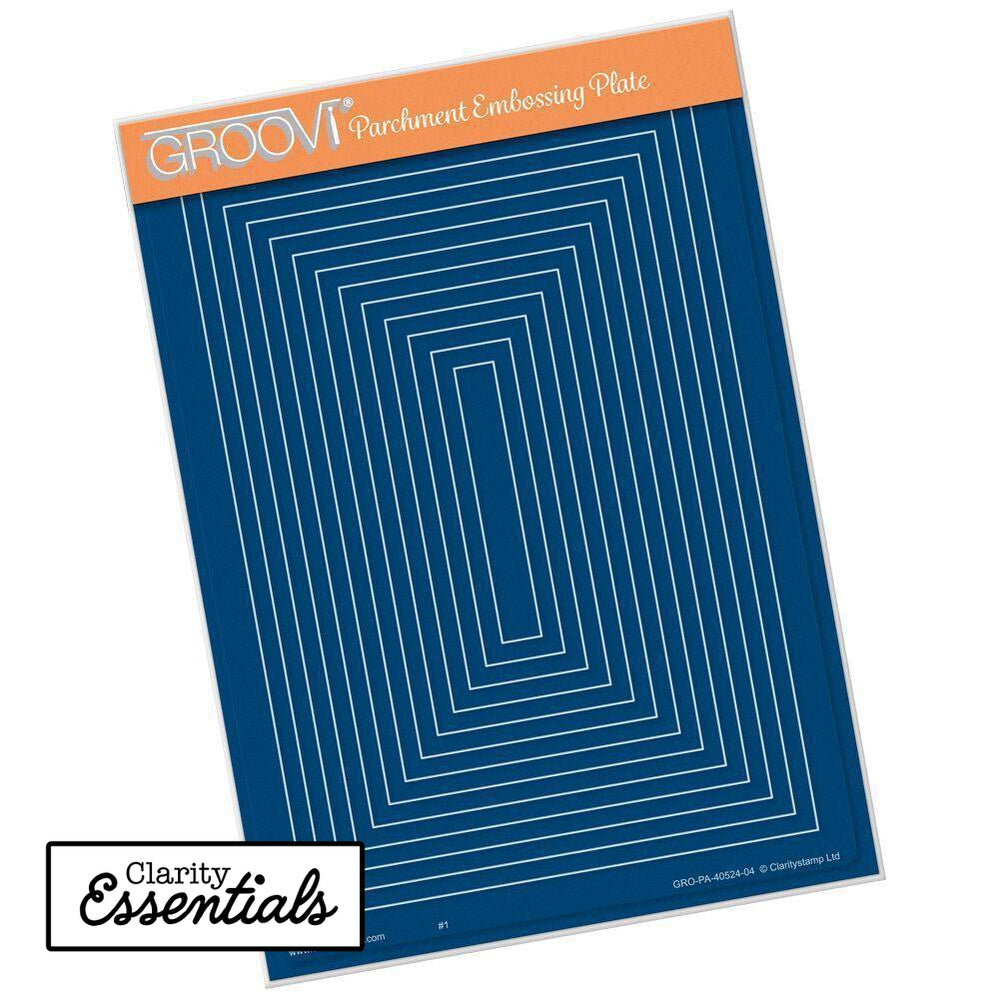 Nested Rectangles A5 Groovi Plate – Clarity Crafts
