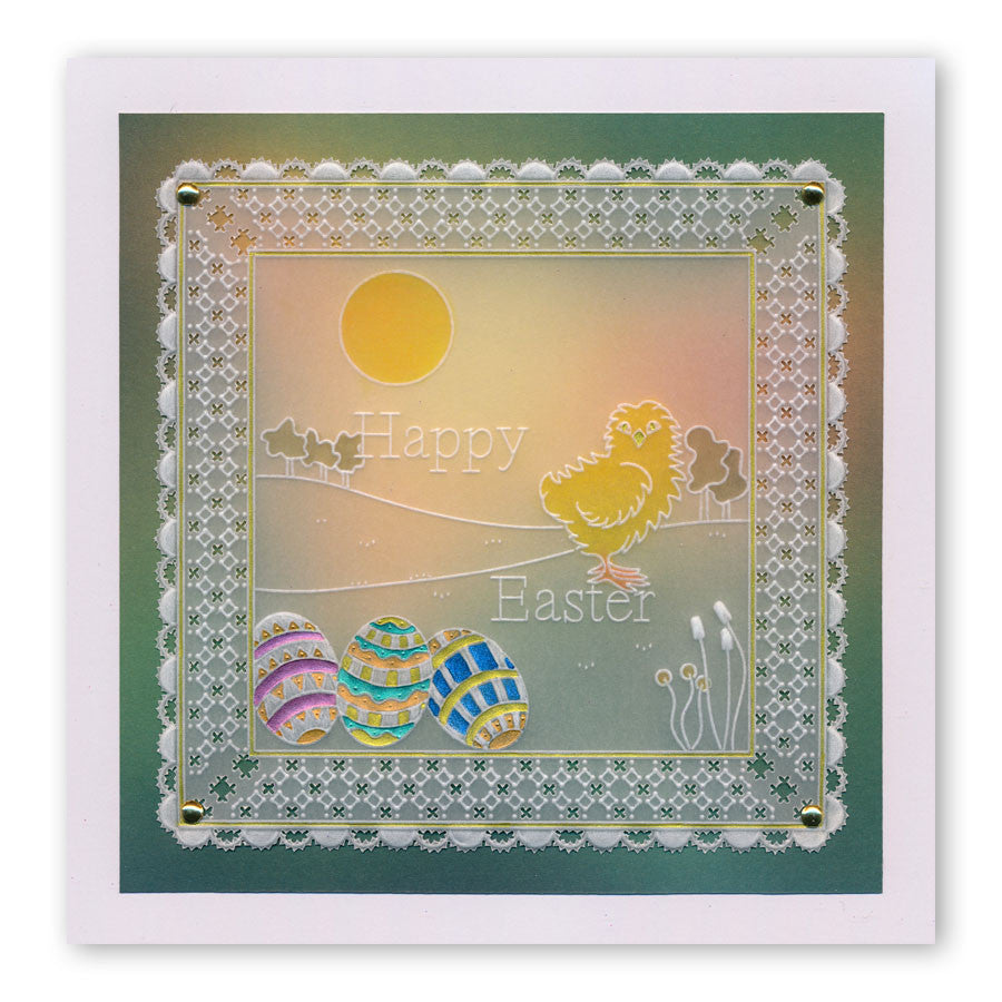 Nested Scallops Circles A5 Square Groovi Plate