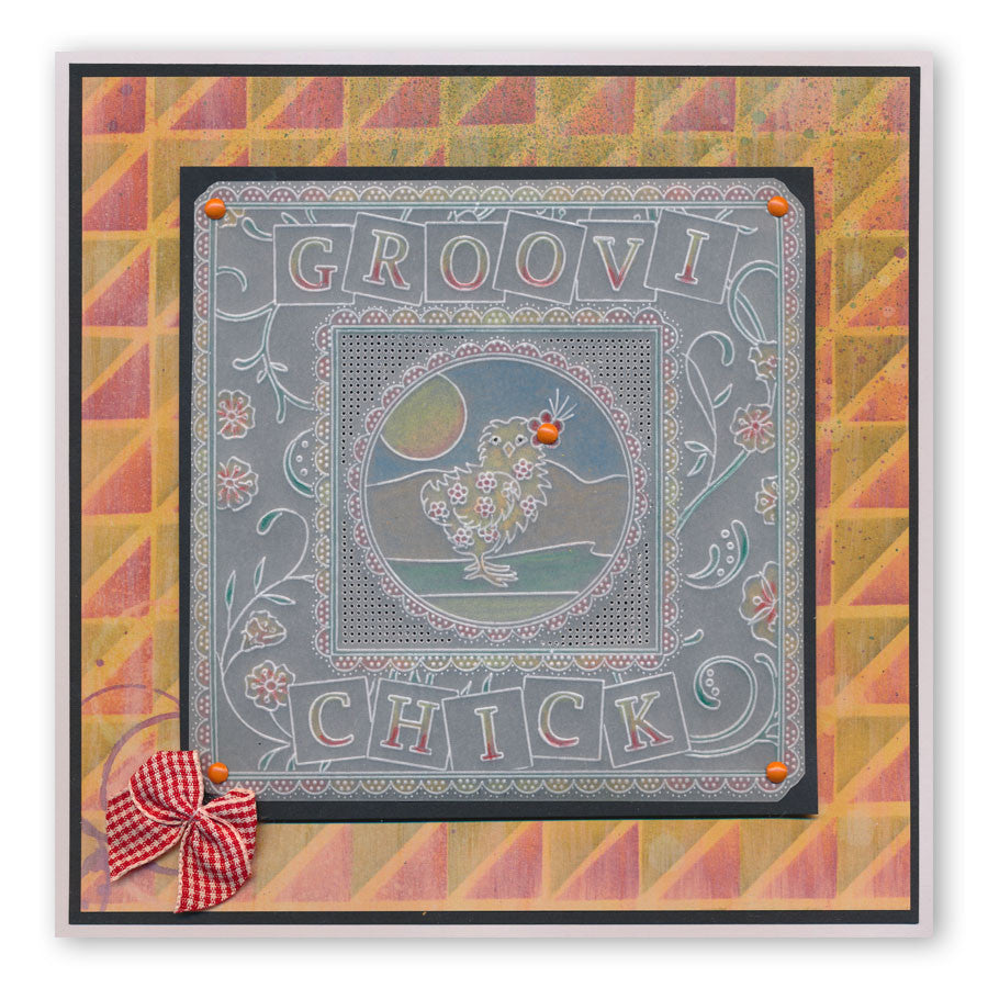 Nested Scallops Circles A5 Square Groovi Plate