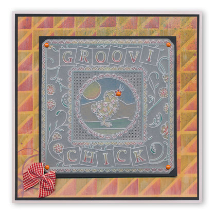 Nested Scallops Circles A5 Square Groovi Plate