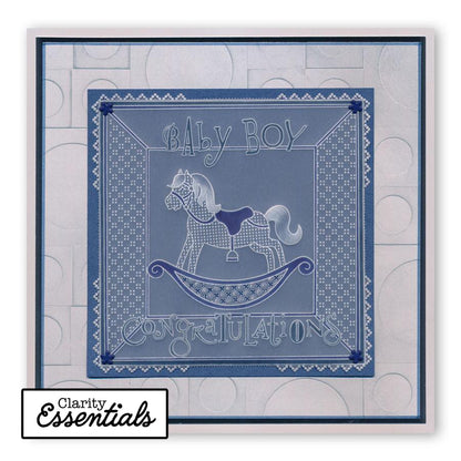 Nested Squares Extension & Alphabet Frame A4 Square Groovi Plate