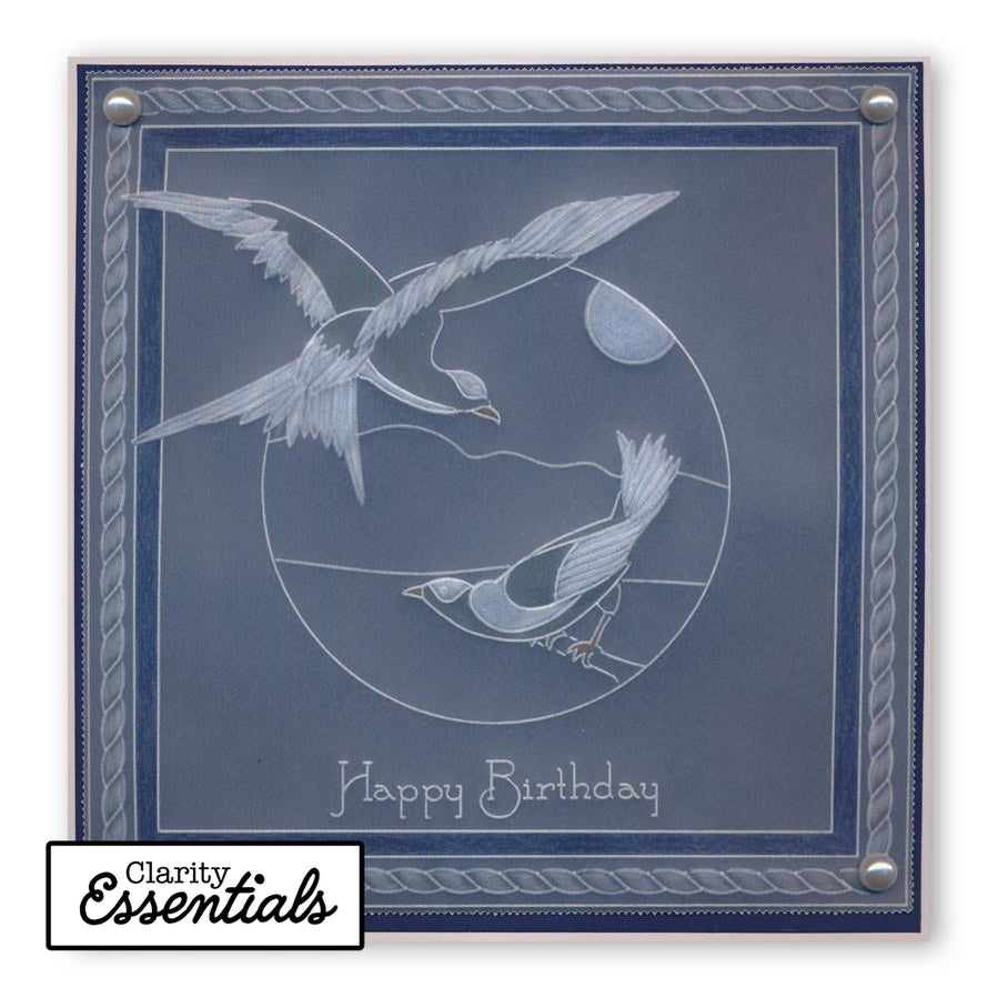 Nested Squares Extension & Alphabet Frame A4 Square Groovi Plate