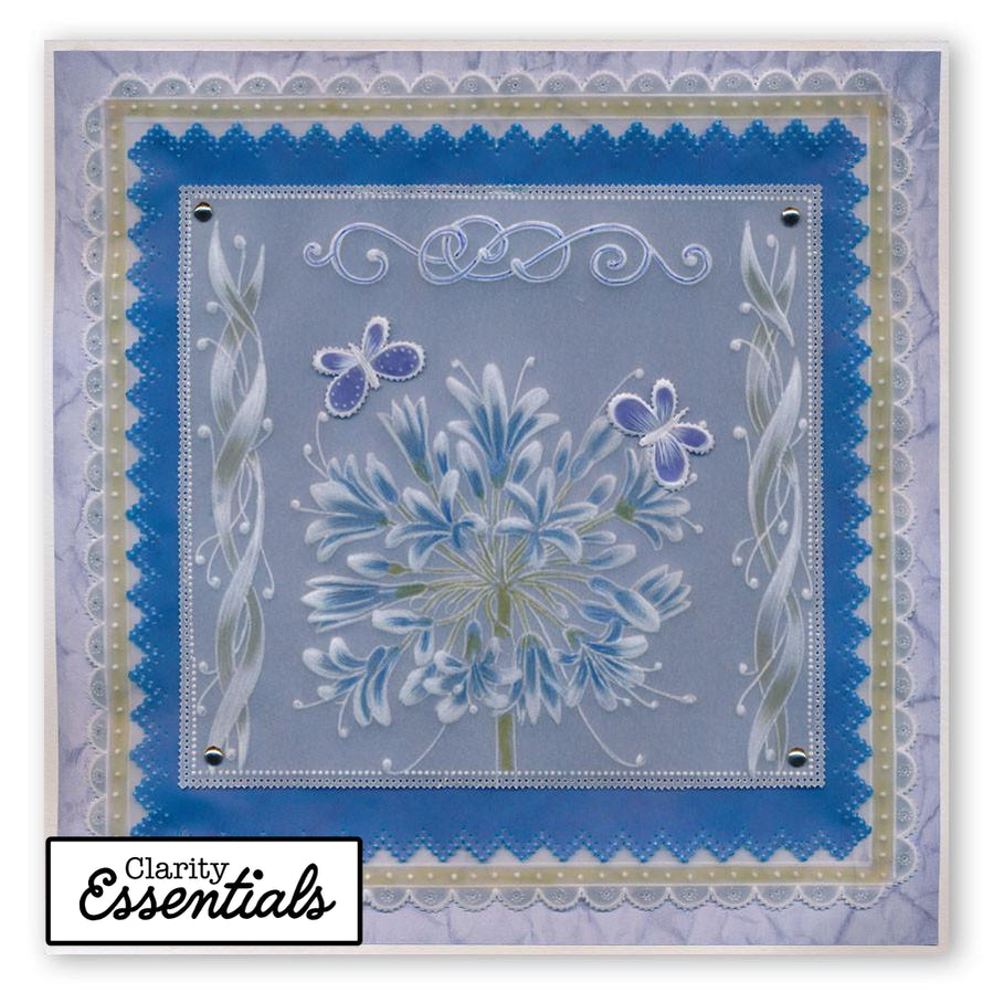 Nested Squares Extension & Alphabet Frame A4 Square Groovi Plate