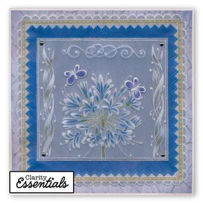 Nested Squares Extension & Alphabet Frame A4 Square Groovi Plate