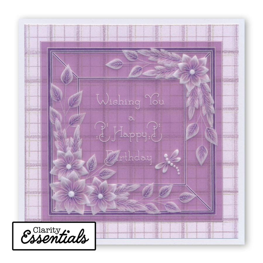Nested Squares Extension & Alphabet Frame A4 Square Groovi Plate