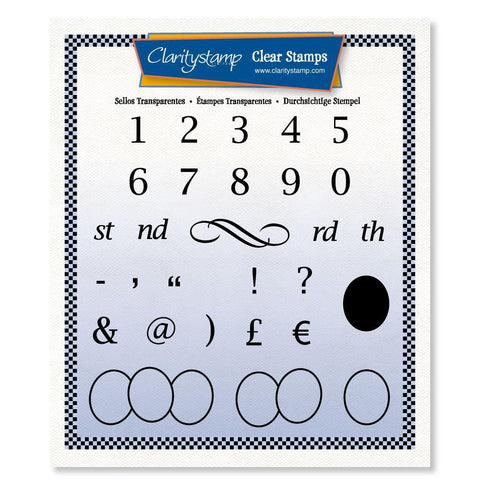 Letterbox Numbers A5 Square Stamp & Mask Set