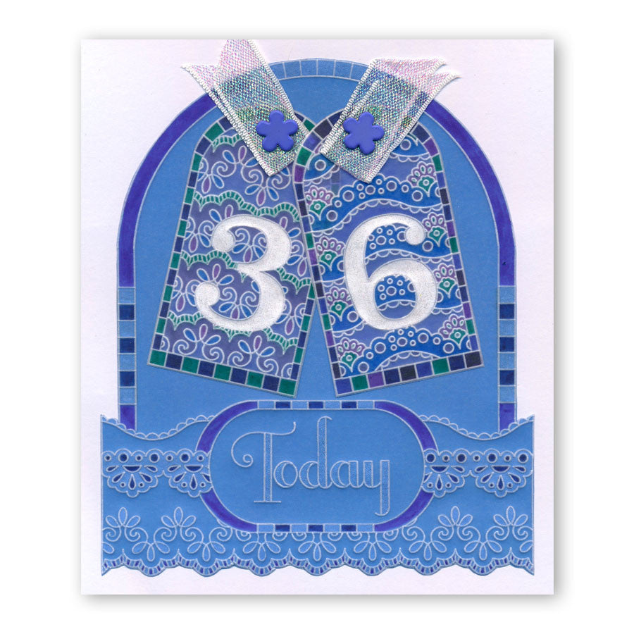 Open Number Three A6 Square Groovi Baby Plate