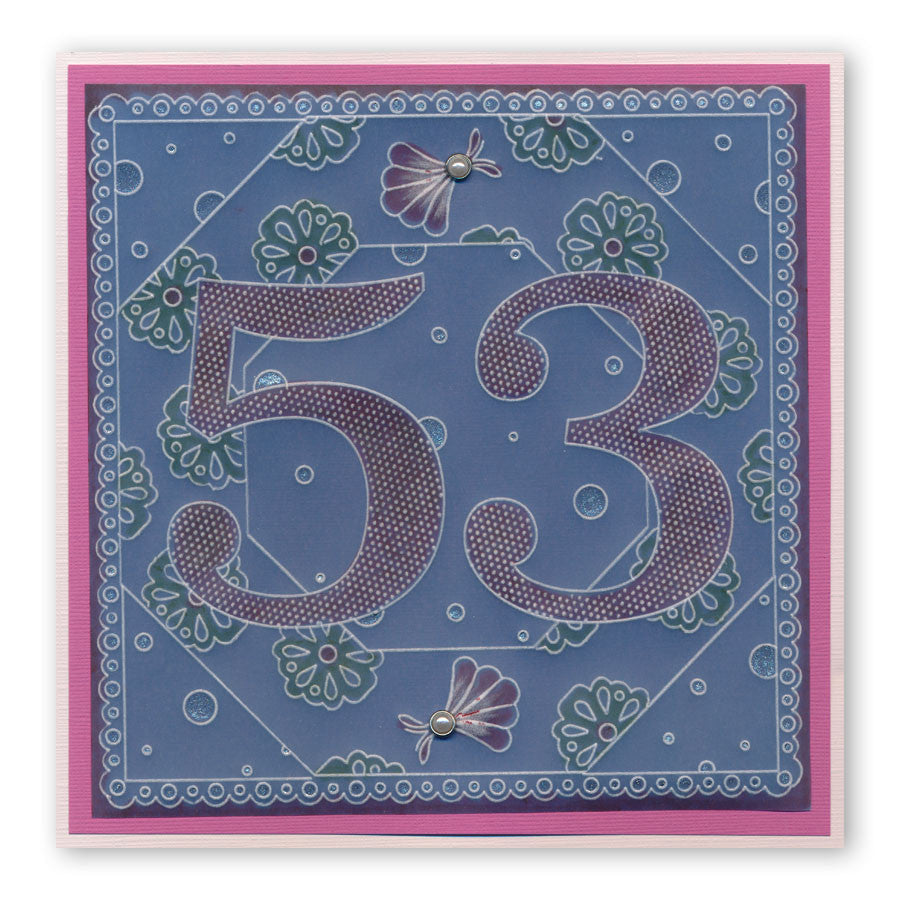 Open Numbers A6 Square Groovi Baby Plate Set