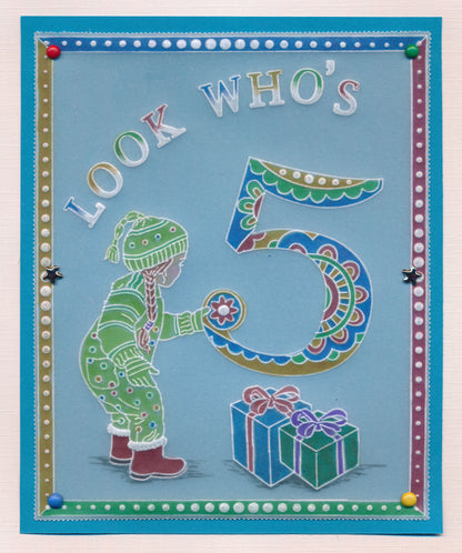 Open Number Five A6 Square Groovi Baby Plate