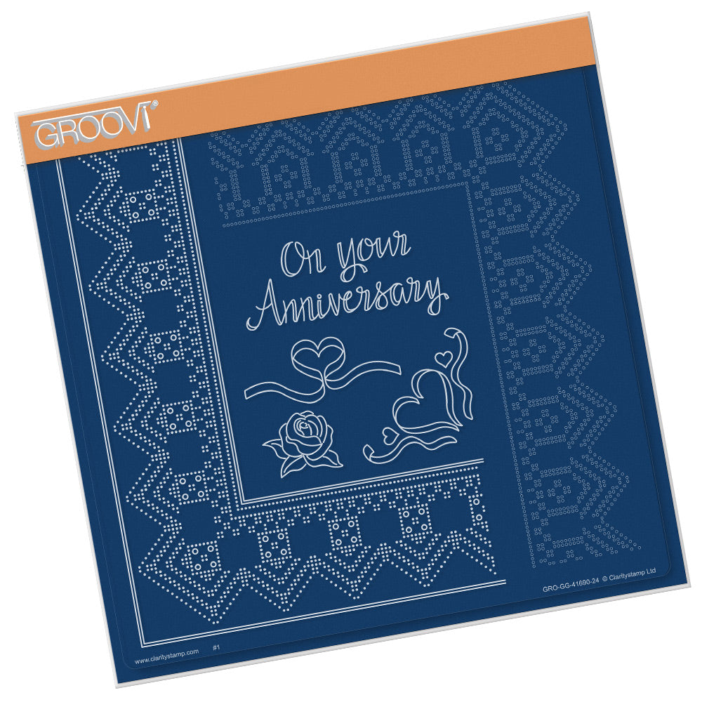 Josie's Anniversary Straight Ribbon Lace Duet A4 Square Groovi Piercing Grid