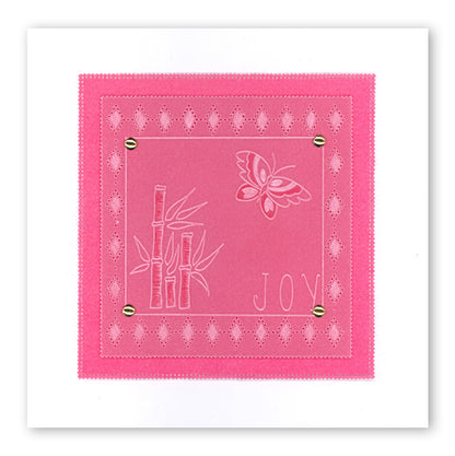 Oriental Fan & Bamboo Set A5 Square Groovi Plate Set