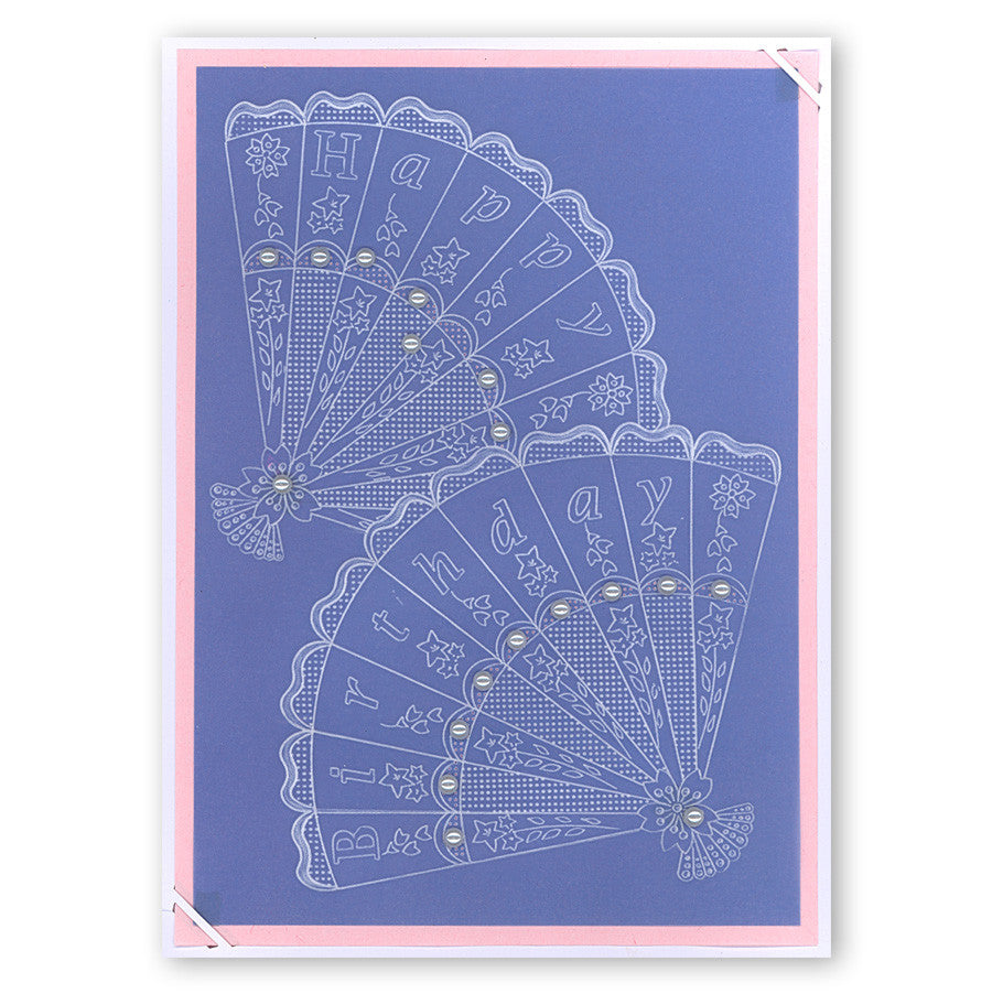 Oriental Fan & Bamboo Set A5 Square Groovi Plate Set