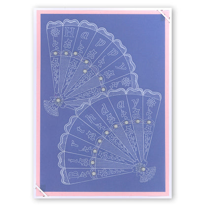 Oriental Fan & Bamboo Set A5 Square Groovi Plate Set