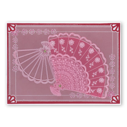 Oriental Fan & Bamboo Set A5 Square Groovi Plate Set