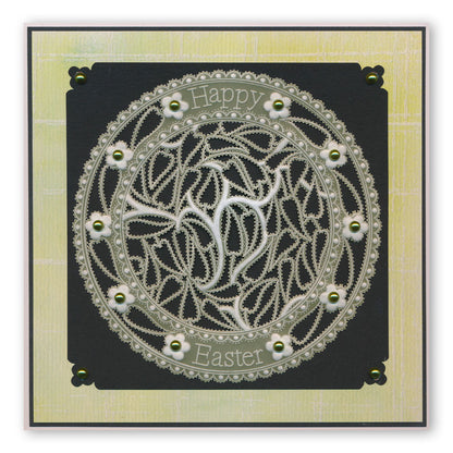 Ornate Eggs & Chicks A5 Square Groovi Plate