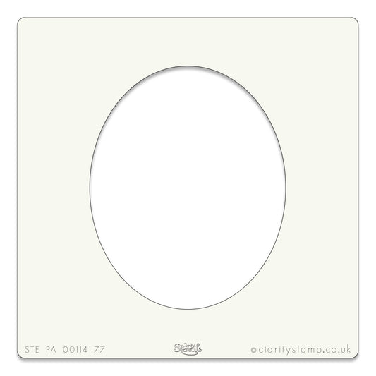 Oval Frame 7" x 7" Stencil