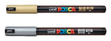 Gold & Silver - Uni Posca Marker Pen - PC-1MR - Ultra Fine