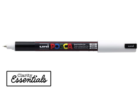White - Uni Posca Marker Pen - PC-1MR - Ultra Fine