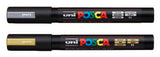 Gold & Silver - Uni Posca Marker Pen - PC-5M - Medium
