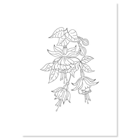 Linda Williams' Fuchsia - A5 Printed Florals Parchment