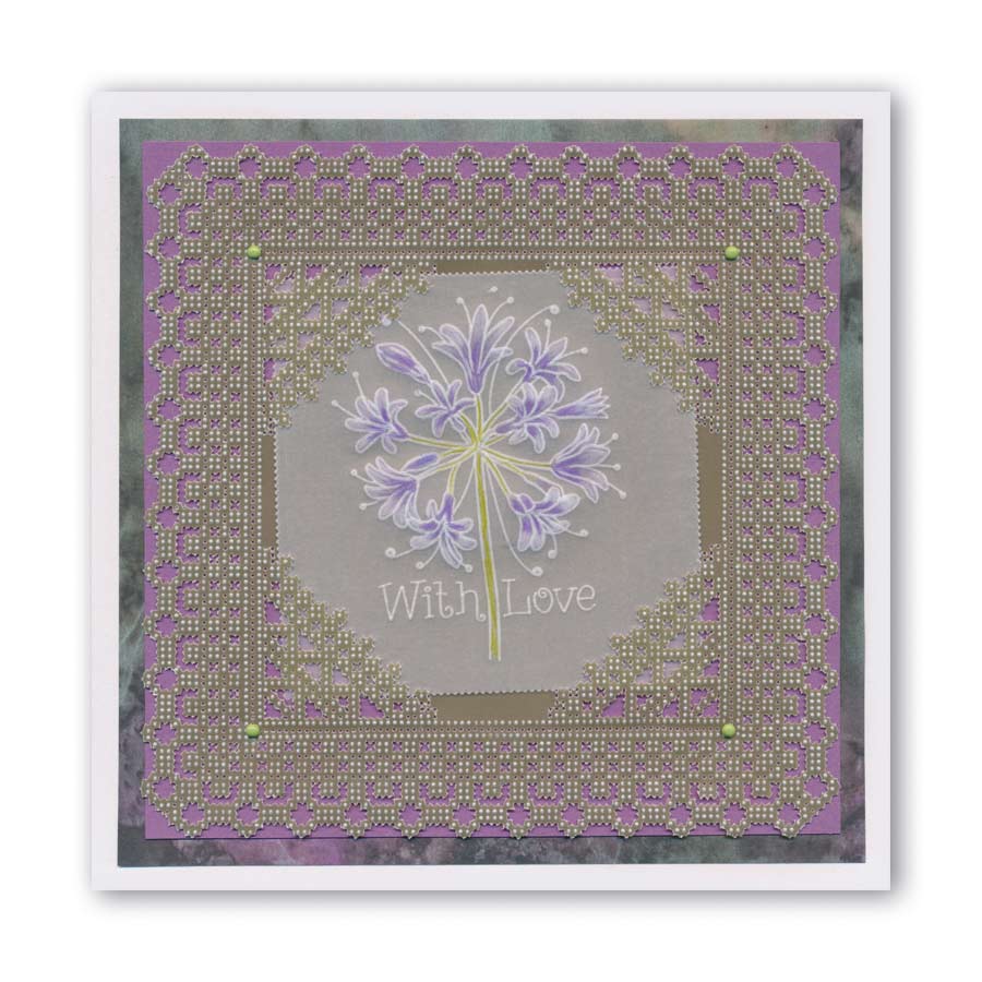 Kensington Palace Lace Corner Duet A5 Square Groovi Piercing Grid (Straight)