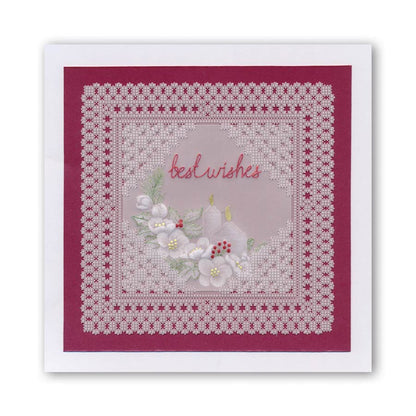 Palaces Lace Corner Duet Collection A5 Square Groovi Piercing Grid Set (Straight)