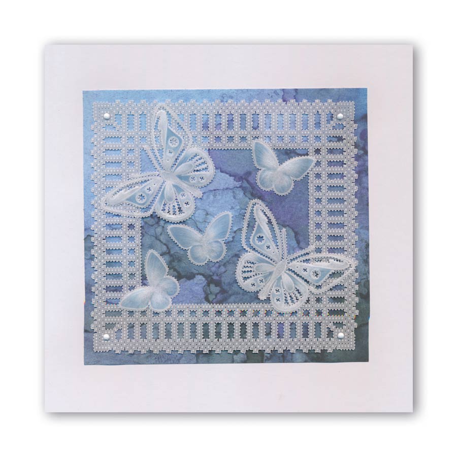 Buckingham Palace Lace Corner Duet A5 Square Groovi Piercing Grid (Straight)