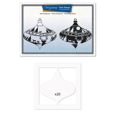 Barbara's Peace on Earth - Two Way Overlay A5 Stamp, Mask & Toppers Duo