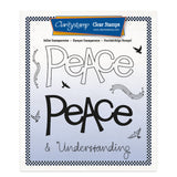 Peace - Feel Good Words - Two Way Overlay A5 Square Stamp & Mask Set