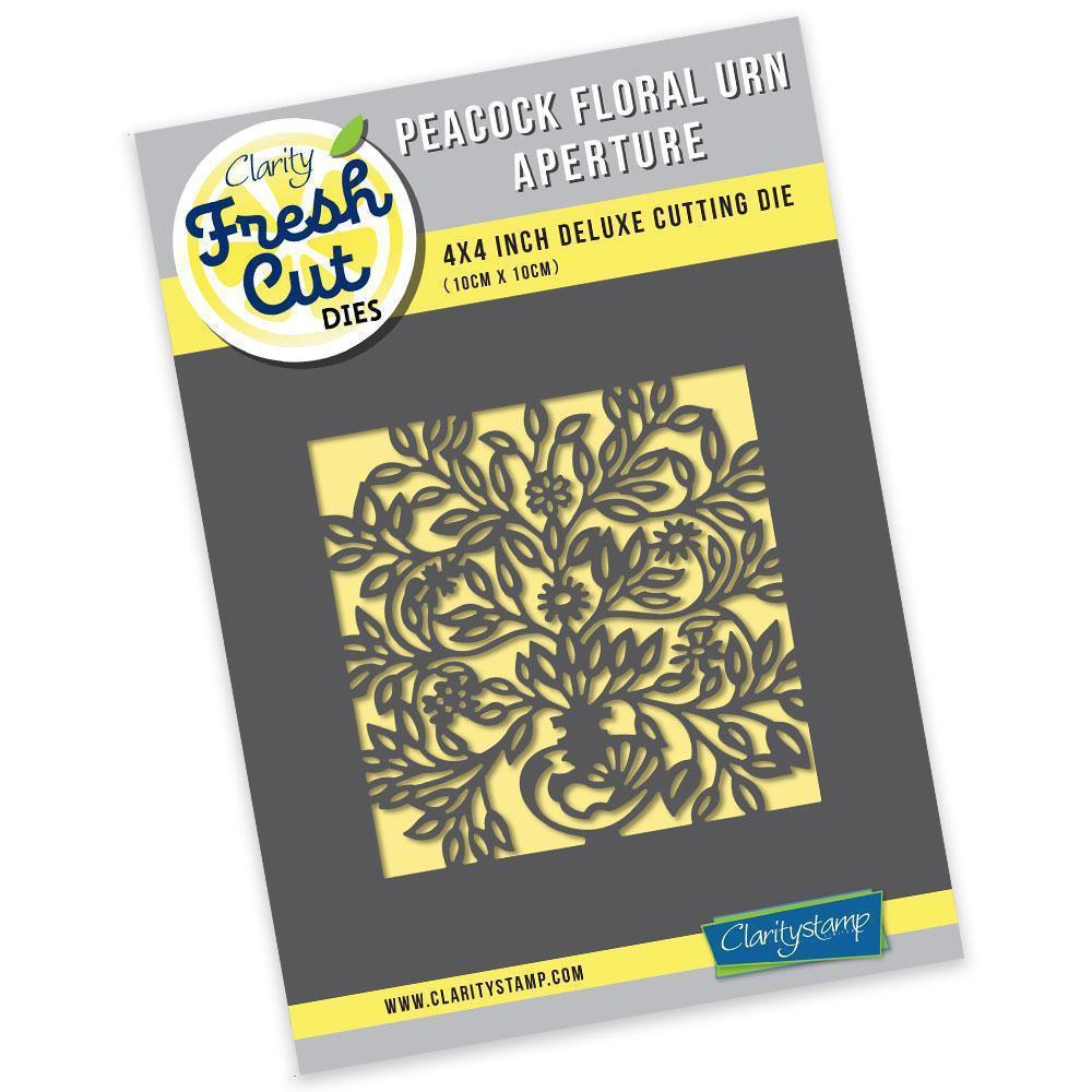 Peacock Floral Urn Aperture Clarity Fresh Cut Die