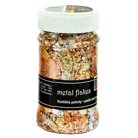 Metal Flakes - Variegated Gold, Silver & Copper (M3)