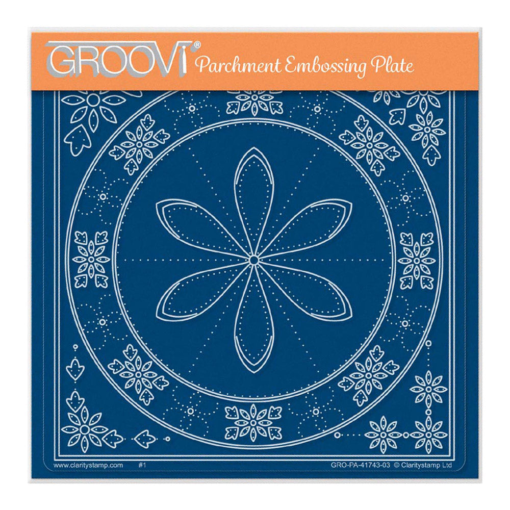 Tina's Petal Embroidery A5 Square Groovi Plate