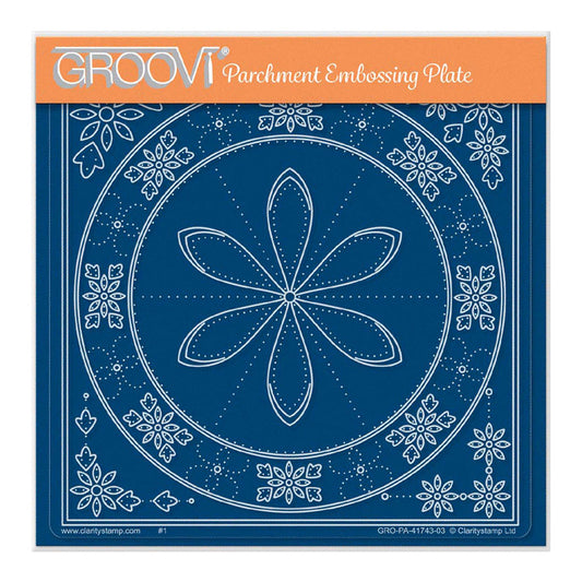 Tina's Petal Embroidery A5 Square Groovi Plate
