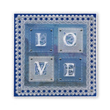 Nested Squares Picot Cut A4 Square Groovi Plate