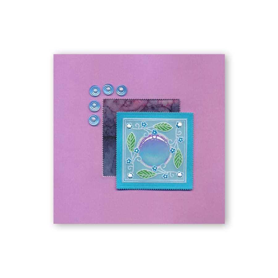 Nested Squares Picot Cut Die Set & Groovi Plate