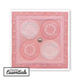Nested Circles Picot Cut A4 Square Groovi Plate