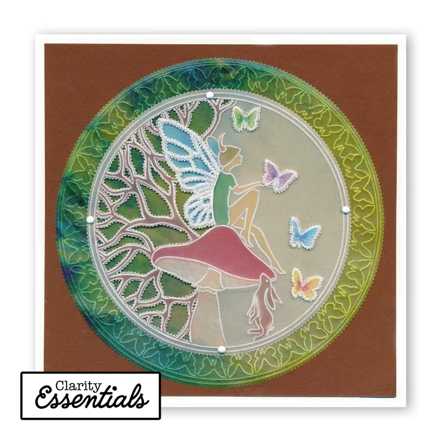 Nested Circles Picot Cut A4 Square Groovi Plate