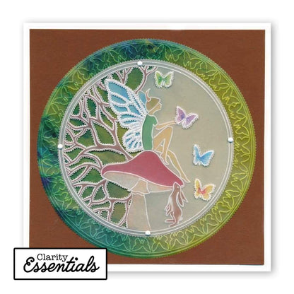 Nested Circles Picot Cut A4 Square Groovi Plate